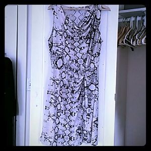 Jennifer Lopez Clingy Snakeskin Print Dress sz L